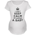 thumbnail image 1 of I Can't Keep Calm White Maternity Soft T-Shirt - 2X-Large, 1 of 1
