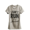 thumbnail image 1 of I Can't Run I'm A Mermaid Women's Fashion Relaxed T-Shirt Tee Heather Tan Large, 1 of 3