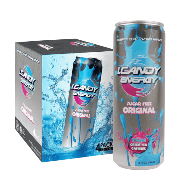 I.CANDY Sugar Free Energy Drinks, Zero Sugar Energy for Real Life, Bold Flavor and Clean Boost, 100 Percent Daily Vitamins B3 B6 B12, Natural Caffeine, 12 Fl Oz