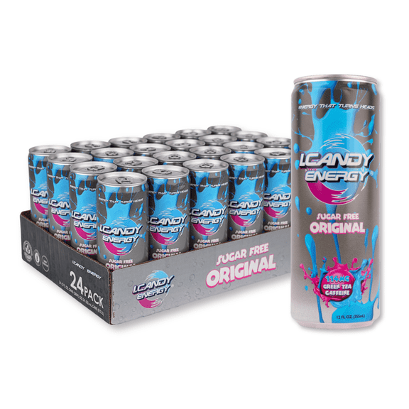 I.Candy Sugar Free Energy Drinks, Zero Sugar Energy for Real Life, Bold Flavor and Clean Boost, 100 Percent Daily Vitamins B3 B6 B12, Natural Caffeine, 24 Pack, 12 Fl Oz