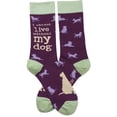 thumbnail image 1 of I Cannot Live Without My Dog Socks in Violet, 1 of 2