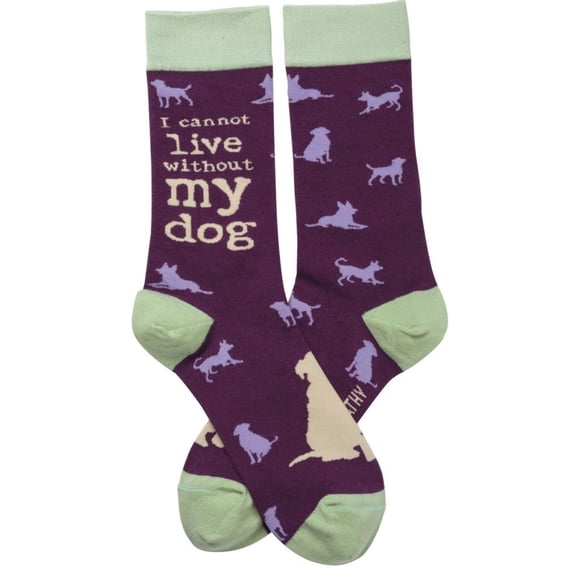 I Cannot Live Without My Dog Socks in Violet