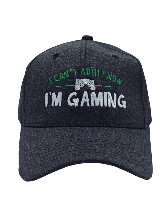 I Cant Adult Now Im Gaming Hat Funny Video Game Nerdy Cool Gamer Cap