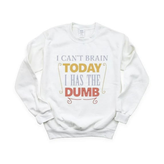 I Cant Brain Today Ive Got The Dumb Funny Sarcastic Sweatshirt, for men & women, up to size 5XL