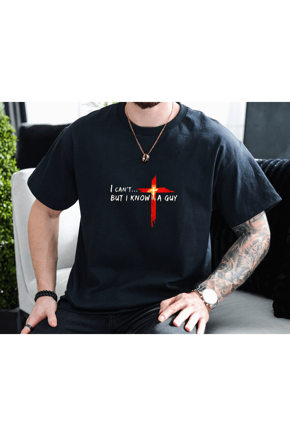 I Cant But I Know A Guy Funny Vintage 2025 Humor Retro Graphic T-shirt, for men & women, up to size 5XL.