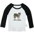 thumbnail image 1 of I am a Carnivore Funny T shirt For Baby, Newborn Babies Animal Wolf T-shirts, Infant Tops, 0-24M Kids Graphic Tees Clothing (Long Black Raglan T-shirt, 6-12 Months), 1 of 4