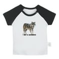 thumbnail image 1 of I am a Carnivore Funny T shirt For Baby, Newborn Babies Animal Wolf T-shirts, Infant Tops, 0-24M Kids Graphic Tees Clothing (Short Black Raglan T-shirt, 12-18 Months), 1 of 4