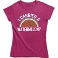 thumbnail image 1 of I Carried A Watermelon - Suprise Pregnancy Announcement Women's T-Shirt, 1 of 4