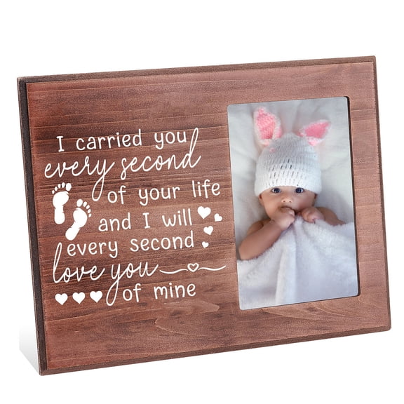 I Carried You Every Second Of Your Life Picture Frame 4x6 inch Miscarriage Photo Frame Hanging/Tabletop Wooden Picture Frame Sonogram