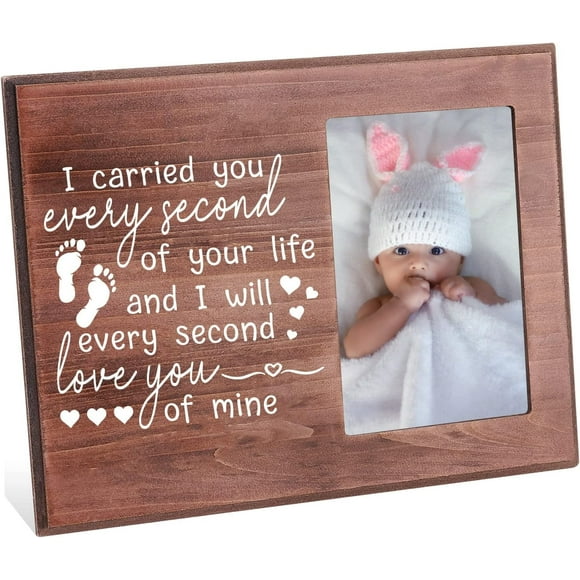 I Carried You Every Second Of Your Life Picture Frame 4x6Inch Miscarriage Photo Frame Hanging/Tabletop Wooden Picture Frame Sonogram Memorial Gift Frame In Memory of Pregnancy Loss