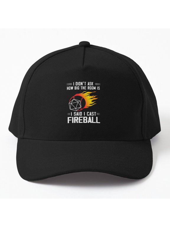 I Cast Fireball Room Size Baseball Hat, TTRPG Wizard Roleplay Quote Design, Classic Cap