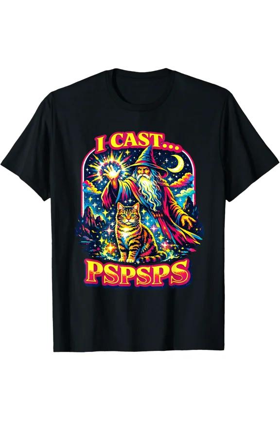 I Cast Pspsps Tabby Cat Design T-Shirt