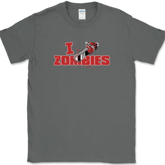 I Chainsaw Zombies T-Shirt Gildan - Charcoal, 5XL