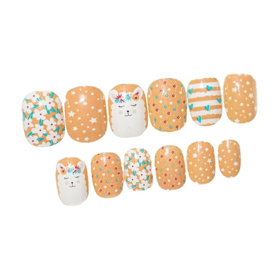 I Children Wearable Nail Art Patches 24 Pcs For Home Use