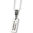 thumbnail image 1 of I Choose Strength Charm Snake Chain Necklace, 1 of 5