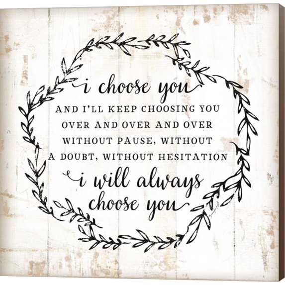 I Choose You by Jennifer Pugh, Canvas Wall Art