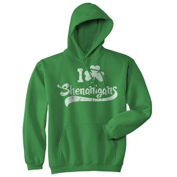 I Clover Shenanigans Hoodie Funny Green Clover Sweatshirt Novelty Shirt