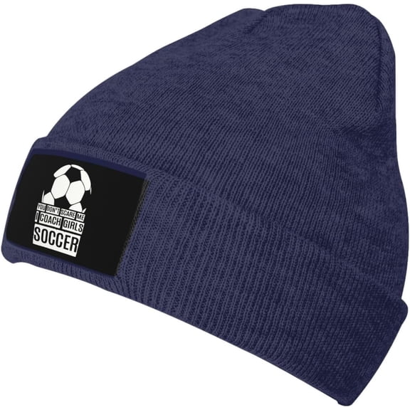 I Coach Girls Soccer Knit Beanie Hats Men Women Black Winter Hats Skull Caps Warm Classic Slouchy