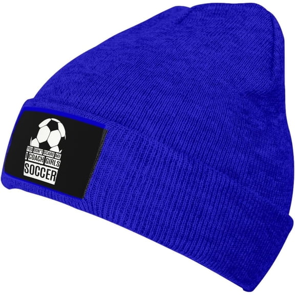 I Coach Girls Soccer Knit Beanie Hats Men Women Black Winter Hats Skull Caps Warm Classic Slouchy