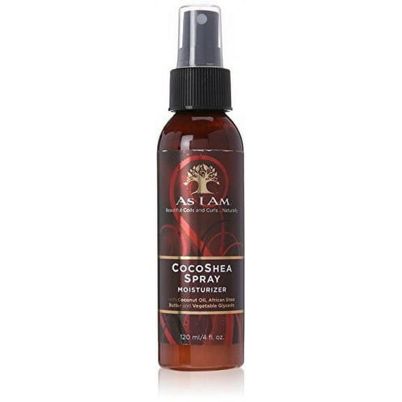 As I Am CocoShea Spray - 4 Ounce - Concentrated Nano Blend of Coconut Oil and African Shea Butter - Nourishes, Softens and Boosts Shine - Hydrates the Hair Shaft - Moisturizes Hair and Scalp