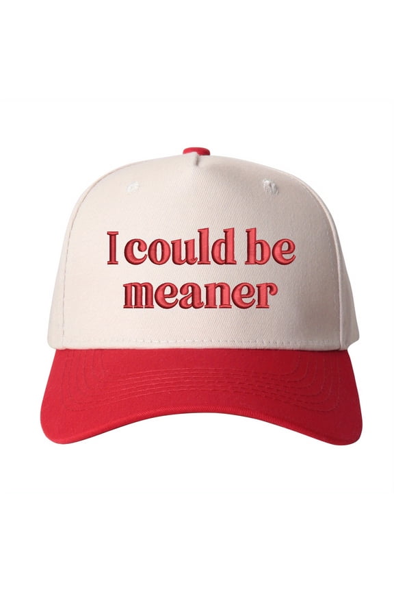 I Could Be Meaner Embroidered Trucker Hat Cute & Sassy Slogan Cap for Women Adjustable Fashion Baseball Hat
