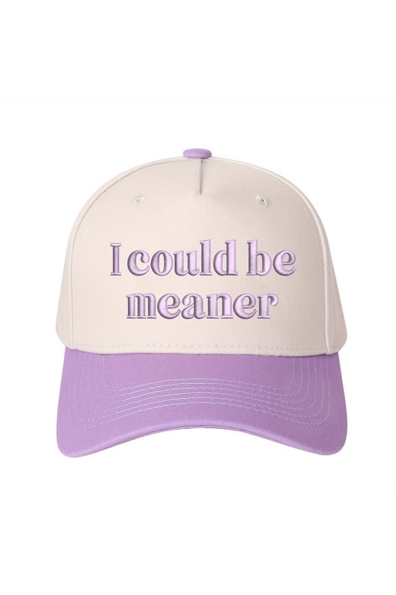 I Could Be Meaner Embroidered Trucker Hat Cute & Sassy Slogan Cap for Women Adjustable Fashion Baseball Hat