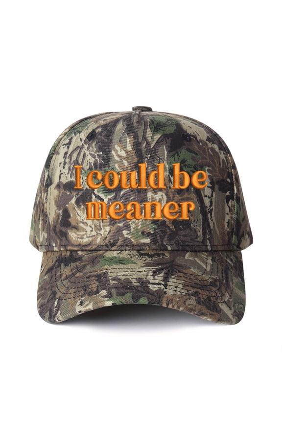 I Could Be Meaner Embroidered Trucker Hat Cute & Sassy Slogan Cap for Women Adjustable Fashion Baseball Hat