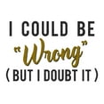 thumbnail image 1 of I Could Be Wrong (But I Doubt It), Simply Said (12x18 Wall Art Poster, Room Decor), 1 of 3