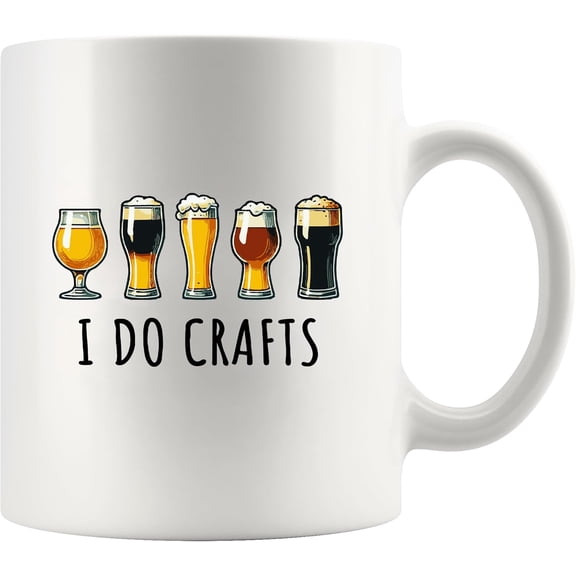 I Do Crafts Beer Lovers Gifts For Men Women Homebrew Homebrewing Beer Lover Dad Husband Grandpa Uncle Boyfriend Novelty Drinkware Ceramic Mug 11 oz White