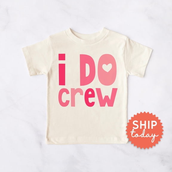 I Do Crew Toddler Shirt, Bachelorette Party Kids Tshirts, Engagement Party Tees For Kids, Team Bride Shirts For Kids, TODDLER SHORT SLEEVE TEE BELLA CANVAS 3001T