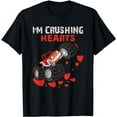 thumbnail image 1 of I Crush Hearts Monster Truck Toddler Boys Valentines Day T-Shirt, 1 of 5