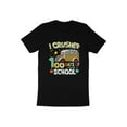 thumbnail image 1 of I Crushed 100 Days of School Bus Gift Idea Student Teacher T-Shirt Funny 100 Days of School Bus Fun Gift Presents Tshirt, 1 of 10