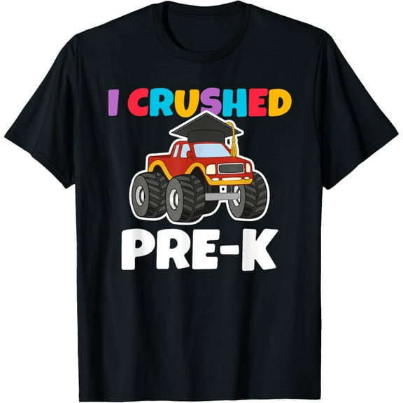 I Crushed Pre-K Monstertruck Graduate Preschool Graduation T-Shirt