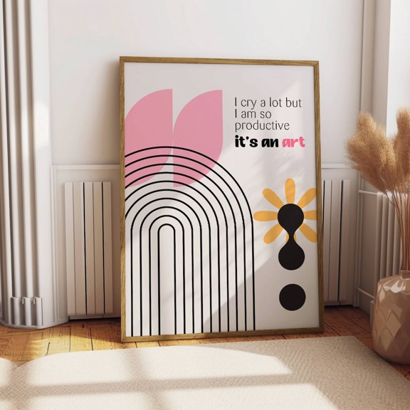 I Cry A Lot Its An Art Print Girly Dorm Decor, Unframed Canvas 8x10in