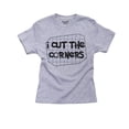 thumbnail image 1 of I Cut the Corners - Funny Shortcut Love Girl's Cotton Youth Grey T-Shirt, 1 of 2