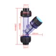 thumbnail image 1 of I.D 20~63mm Transparent PVC Y-Type Filter Aquarium Fish Tank Irrigation Filters, 1 of 11