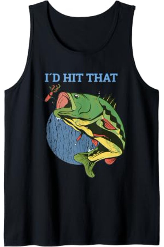 I'D Hit That I Fish Fishing Tank Top Size S-3XL