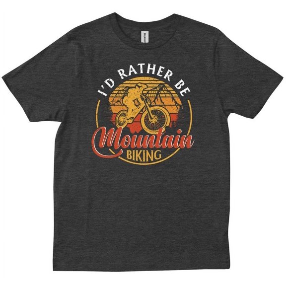 I'D Rather Be Mountain Biking Mtb Mountain Bike Retro Vintage Gift T-Shirt Unisex S-5XL Hot Trending Shirt, Vintage Birthday Gift
