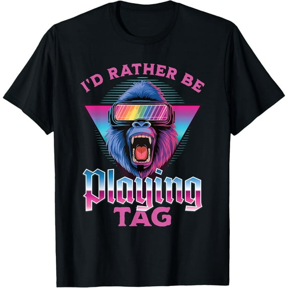 I'D Rather Be Playing Tag Gorilla Vr Monke Gamer T-Shirt Unisex S-5XL Hot Trending Shirt, Vintage Birthday Gift