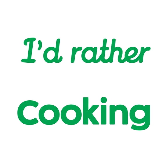I'D Rather Cooking Fun Kitchen Chef Gourmet Bon Viveur Home Wall Art Sticker Designs Vinyl Stickers For Home House Walls Rooms Windows Bedroom Decoration Size (12x12 inch)