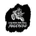 thumbnail image 1 of I'D Risk The Fall How it feels to fly Bike Adventure Quote Wall Art Wall Art Sticker Designs Vinyl Stickers For Home House Walls Rooms Windows Bedroom Decoration Size (28x28 inch), 1 of 3
