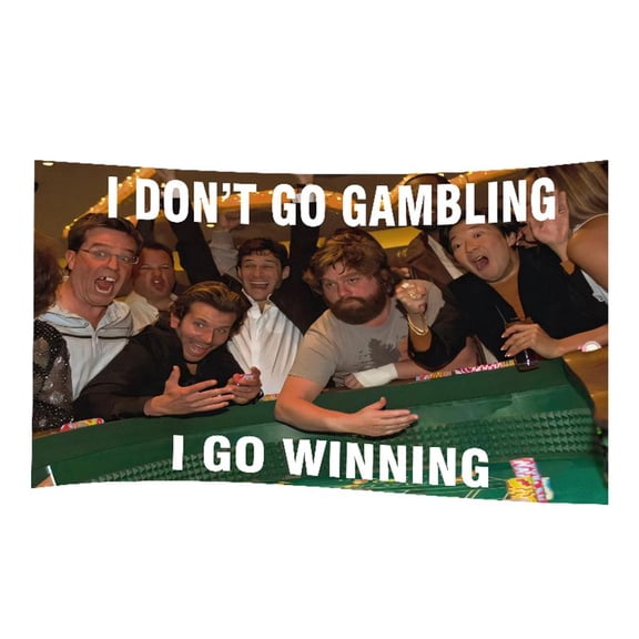 I DON'T GO GAMBLING flag 3*5FT Durable Polyester Banner with Grommets for College Dormitory Bedroom and Outdoor Party Decoration