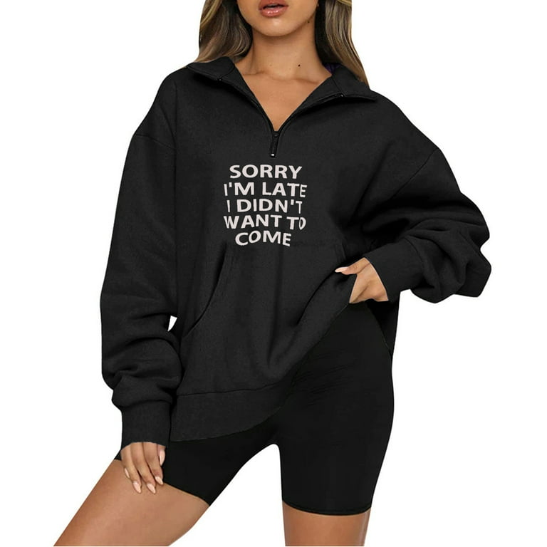 Quarter zip sweatshirt with pockets hotsell