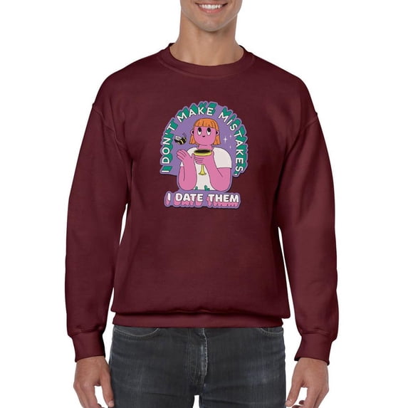 I Date Mistakes. Sweatshirt Men -Smartprints Designs, Male XX-Large