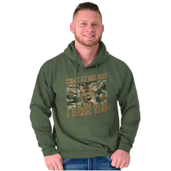 I Deer You Hunting Pun Camouflage Hoodie Sweatshirt Women Men Brisco Brands L