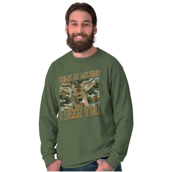 I Deer You Hunting Pun Camouflage Long Sleeve TShirt Men Women Brisco Brands S