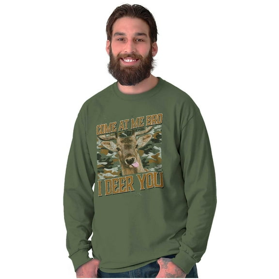 I Deer You Hunting Pun Camouflage Long Sleeve TShirt Men Women Brisco Brands X