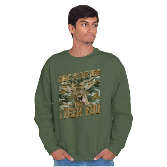 I Deer You Hunting Pun Camouflage Unisex Plus Fleece Graphic Sweatshirt Brisco Brands 2X