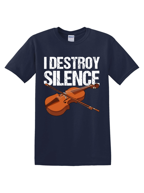 I Destroy Silence Fiddle Violin Viola Orchestra String T-Shirt
