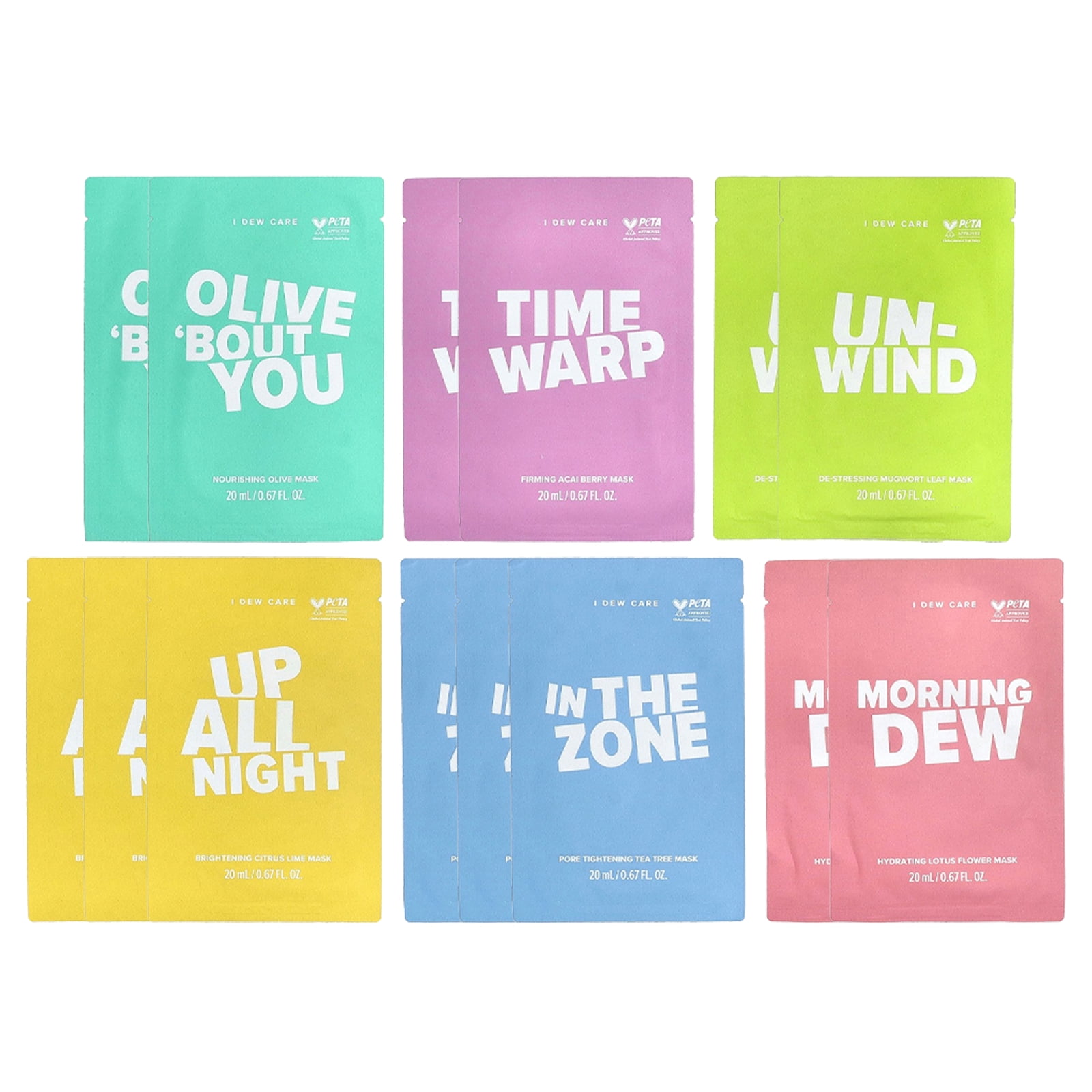 DEW フェスケア４点セット Wash Off Face Mask Set - Mini Scoops – I DEW CARE